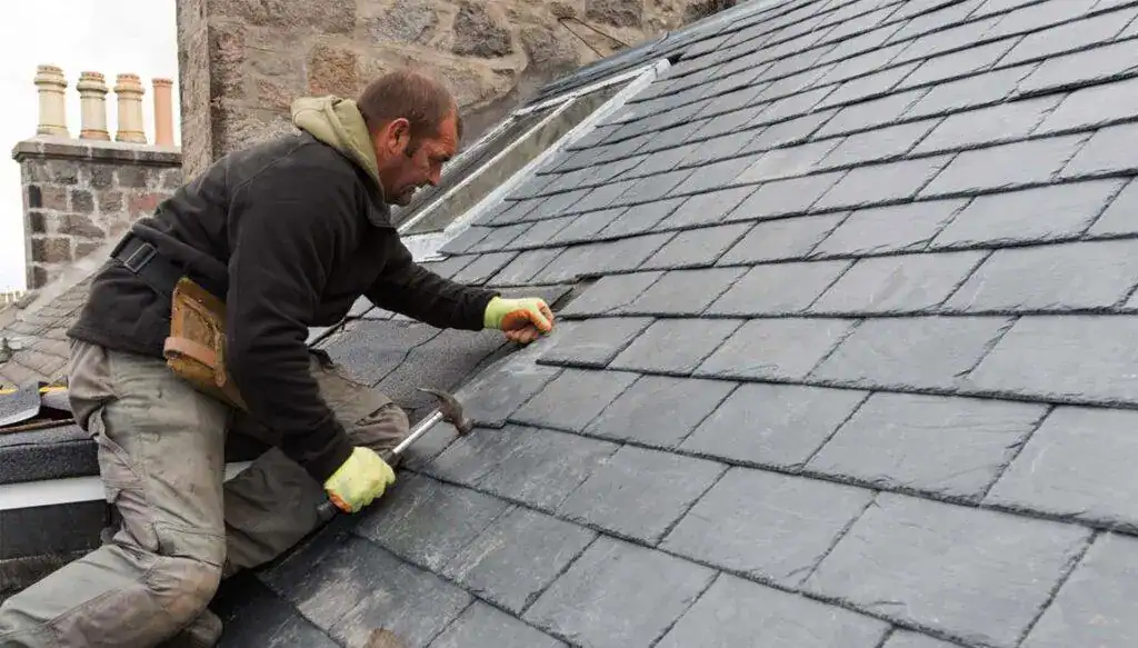 Slate roof repair London specialist fitting matching replacement slates